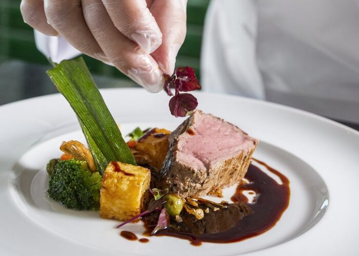 Steak auf dem Teller