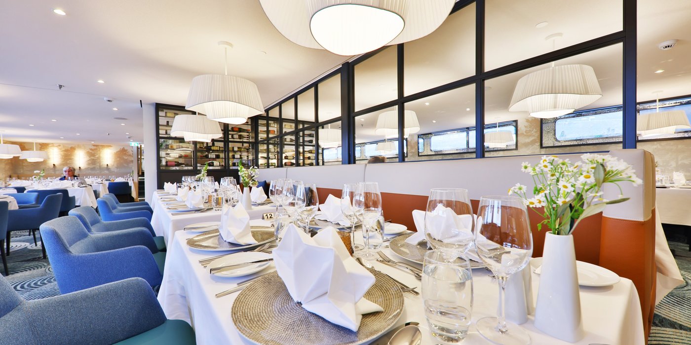 Flusskreuzfahrtschiff Amina Restaurant