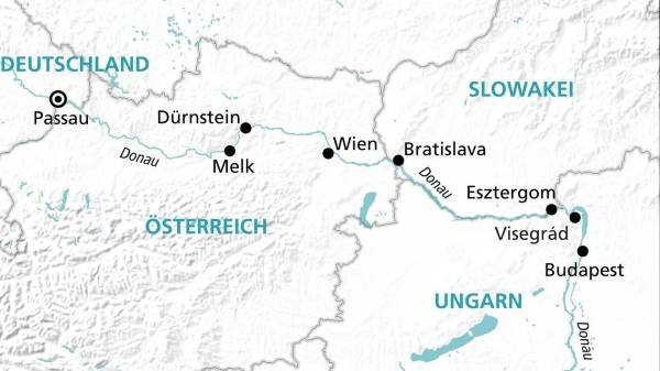 Flusskreuzfahrt Donau Routenkarte flusskreuzfahrt donau route ab Passau