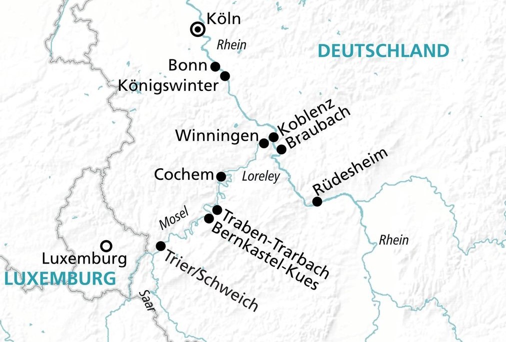 Flusskreuzfahrt Mosel Routenkarte flusskreuzfahrt mosel routenkarte